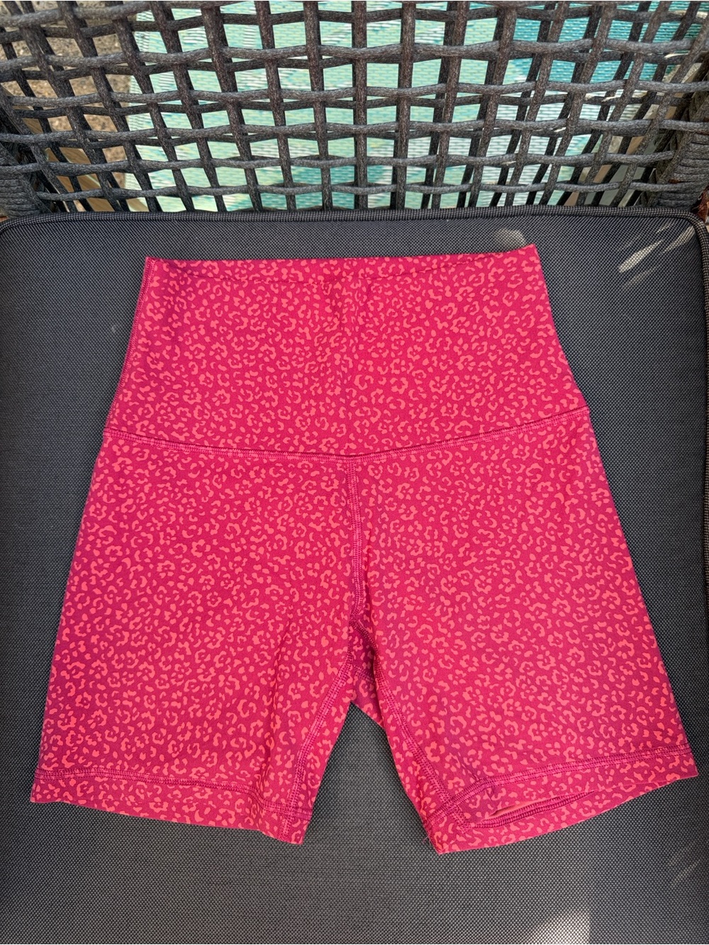 lululemon align high rise shorts 6” leopard daisy desert red magenta smoke